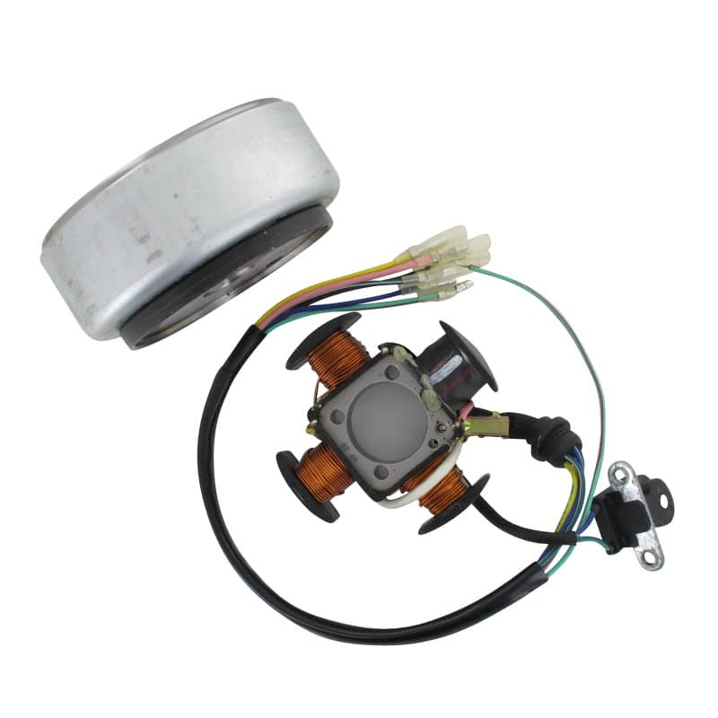 Lichtmaschine 50ccm 2Takt Rex Quad 150 Ankerplatte ATV 93030 Motorroller.de Stator Anker-Platte Stromerzeuger Strom-Generator Licht-Maschine 1E40QMB