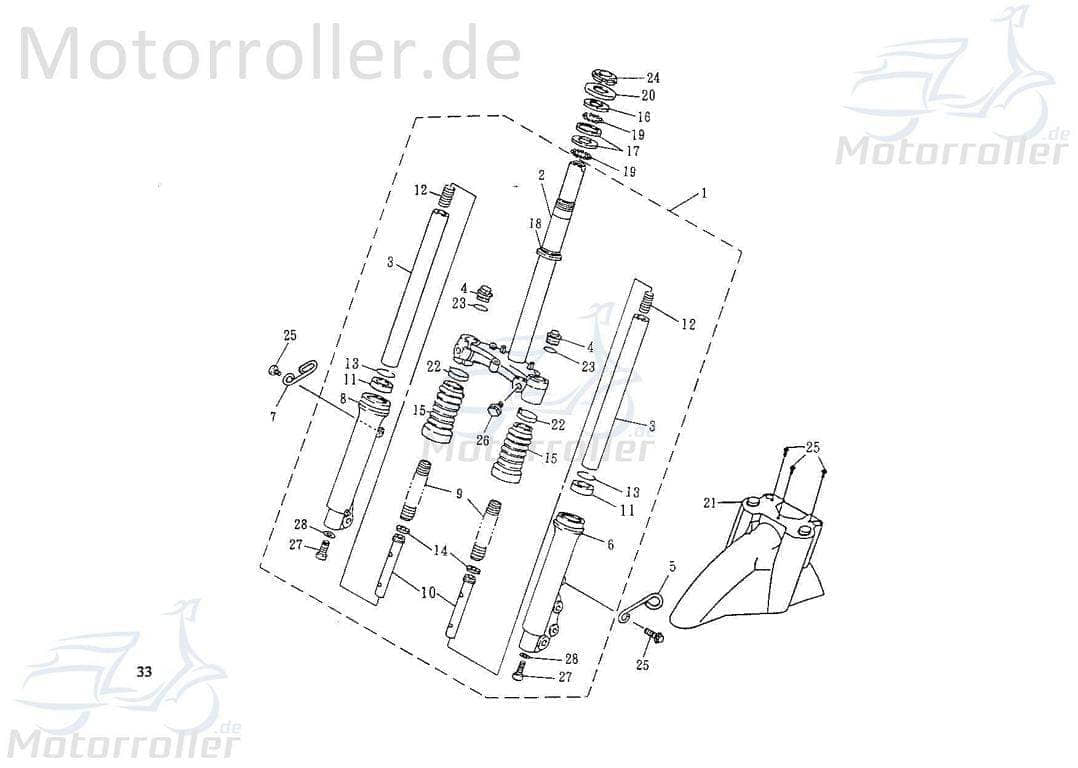 außengabelrohr links 42126-PAF-00