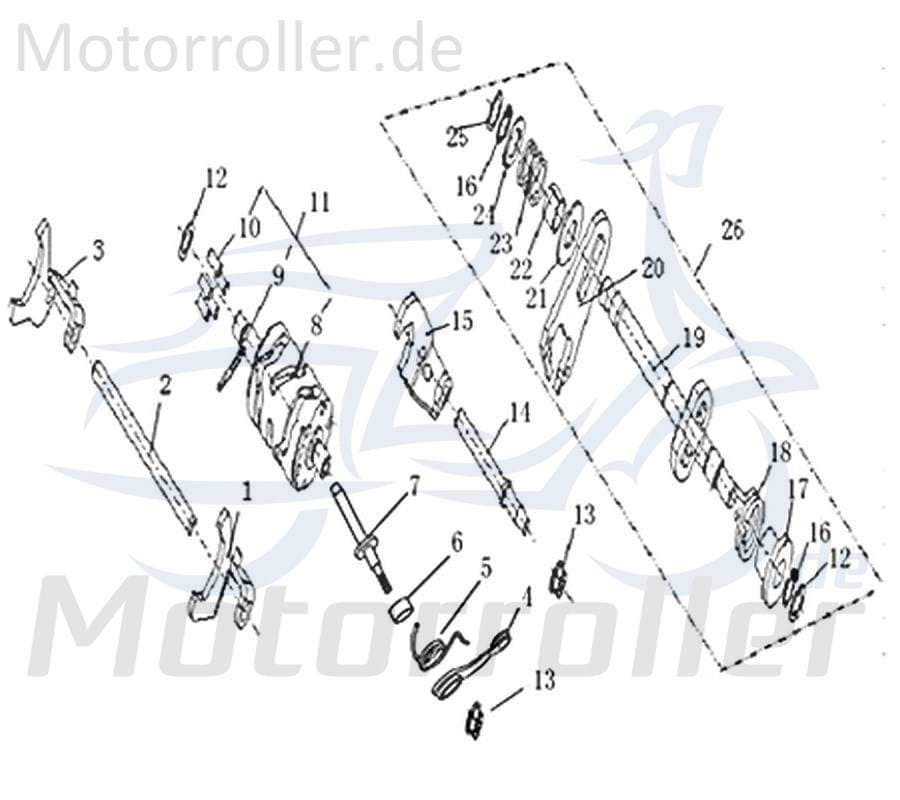Schaltgabel Mitte Schaltklaue 1E40MB.05.03-06