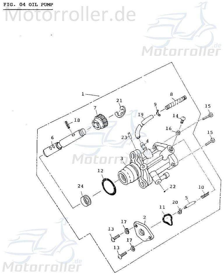Adly Ölpumpe Minarelli stehend ATV 50 V Öl-Pumpe 50ccm 2Takt Motorroller.de Oil-Pump Oil-Pumpe Oilpumpe Quad ATV SupeRCross 50 XXL AC UTV Ersatzteil