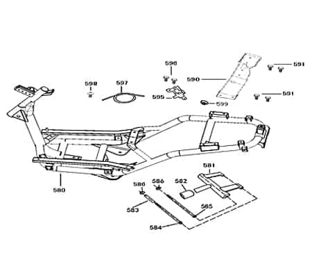 Abstandshülse Distanzhülse Rahmen 740085 Motorroller.de