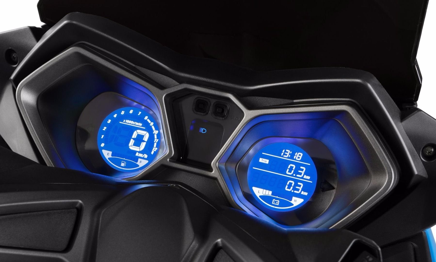 Motorroller Firejet 125 BMAX weiß-blau Euro 5 Scooter Roller 125 ccm 4 Takt