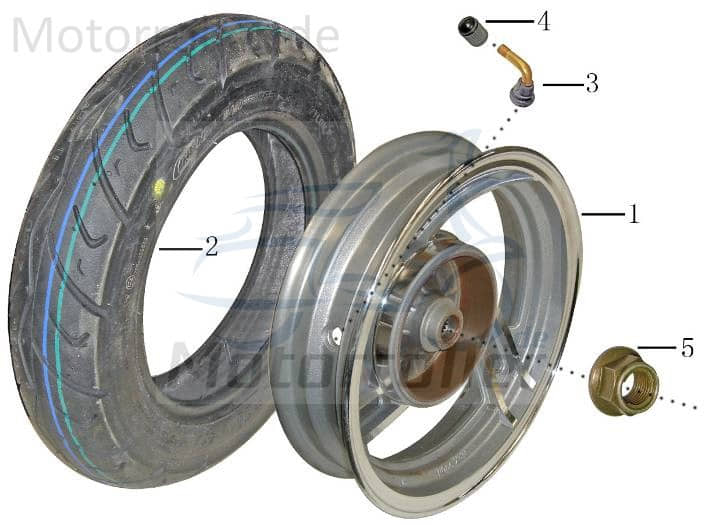 Flanschmutter M16x1,5mm grün verzinkt AGM Roller 50ccm 4Takt Motorroller.de Sechskantmutter Bundmutter Sechskant-Mutter Flansch-Mutter Maschinenmutter