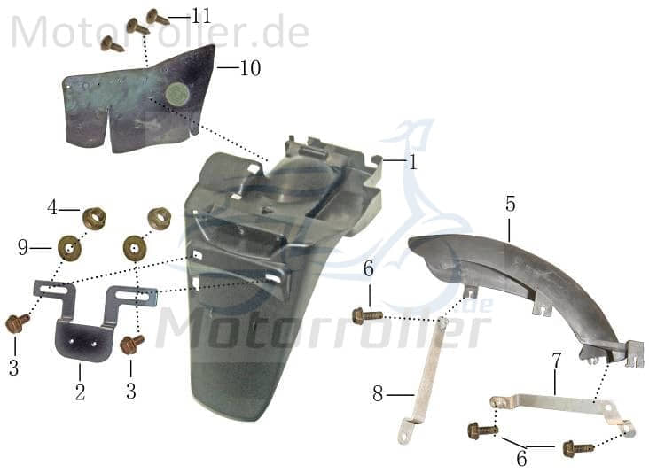 Kennzeichenhalter schwarz Jonway 1030412-1-4T50