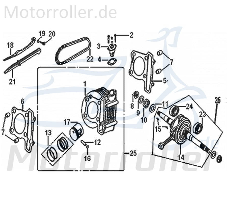 Kolbenbolzen 15x41,1mm Kolben-Bolzen Pleuelbolzen 742007 Motorroller.de Piston-Pins Pleuel-Bolzen Pistonpin Pistonpins Kolben-Pin Scooter Moped