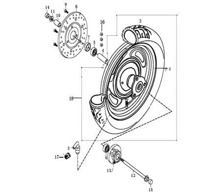 Distanzbuchse Vorderachse 18x14x50.5mm mitte Rex 700495 Motorroller.de Hülse Distanzhülse Distanzring Distanz-Hülse Passhülse Passbuchse 139QMB