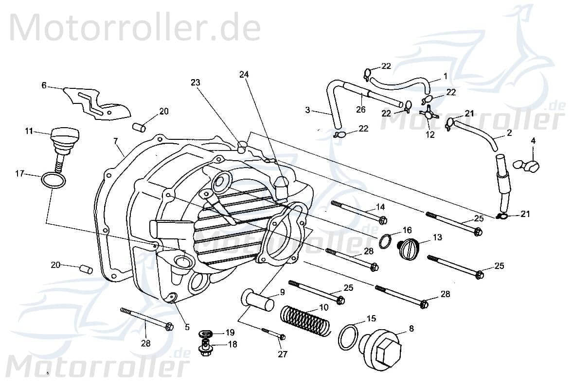 Zylinderschraube Kasea BUGGY 250 Gewindebolzen 172MM-12671 Motorroller.de Stehbolzen Zylinderschrauben 250ccm-4Takt Straßenbuggy 250 Ersatzteil