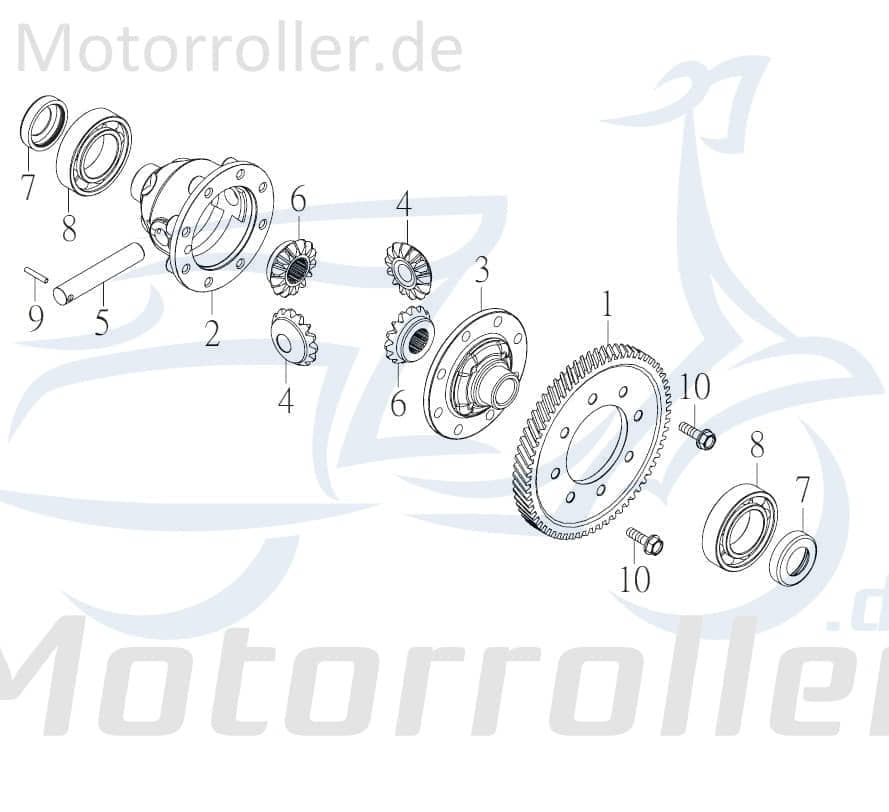 Kreidler F-Kart 170 Deckel Differential 170ccm 4Takt 76018 Motorroller.de Kappe Verkleidung Schutz Blende Abdeckung Haube Abdeckhaube Schutzhaube