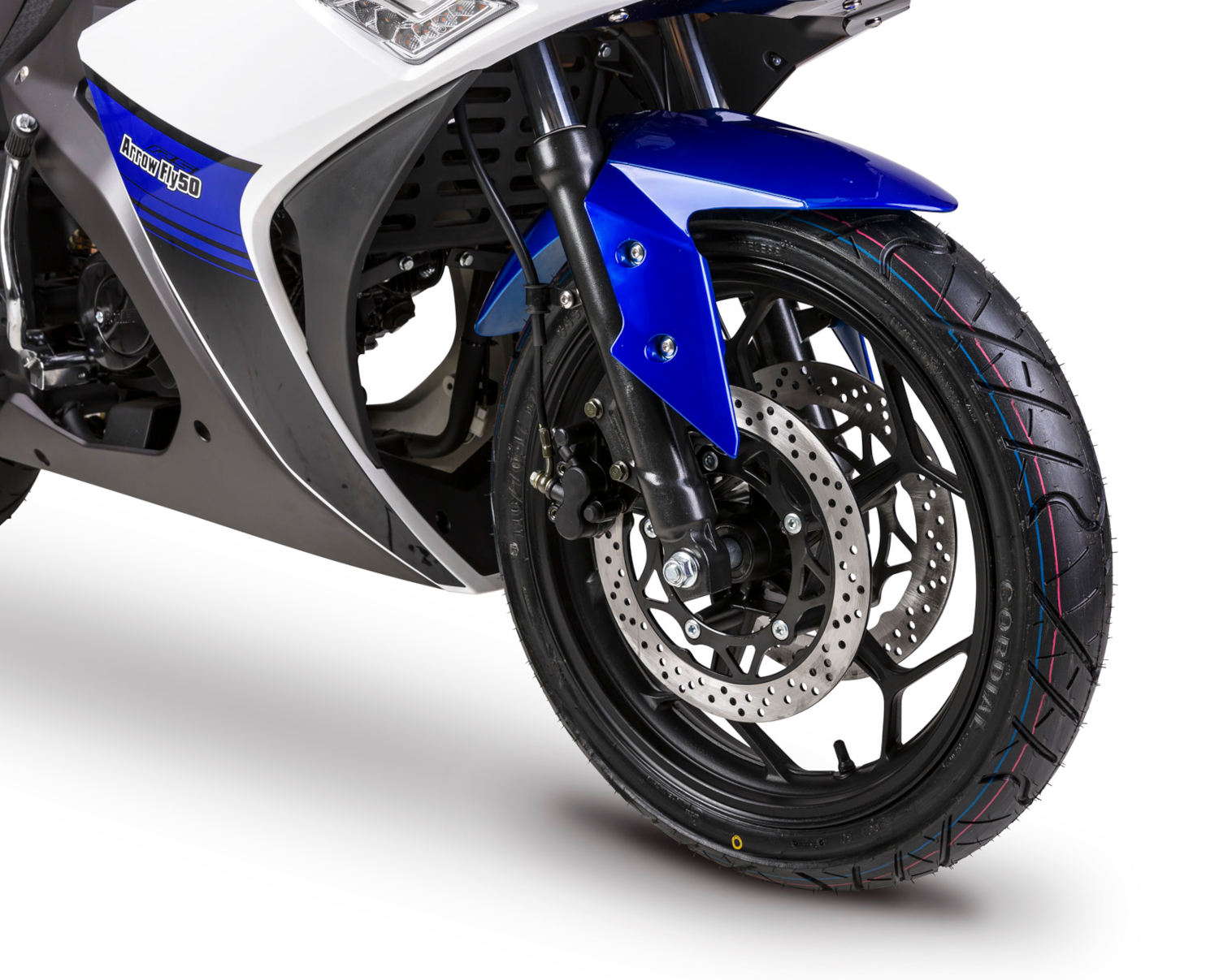 Motorrad Fighter 50 AF-RS weiß-rot 45 km/h Euro 5 Schaltmoped Mokick Kleinkraftrad