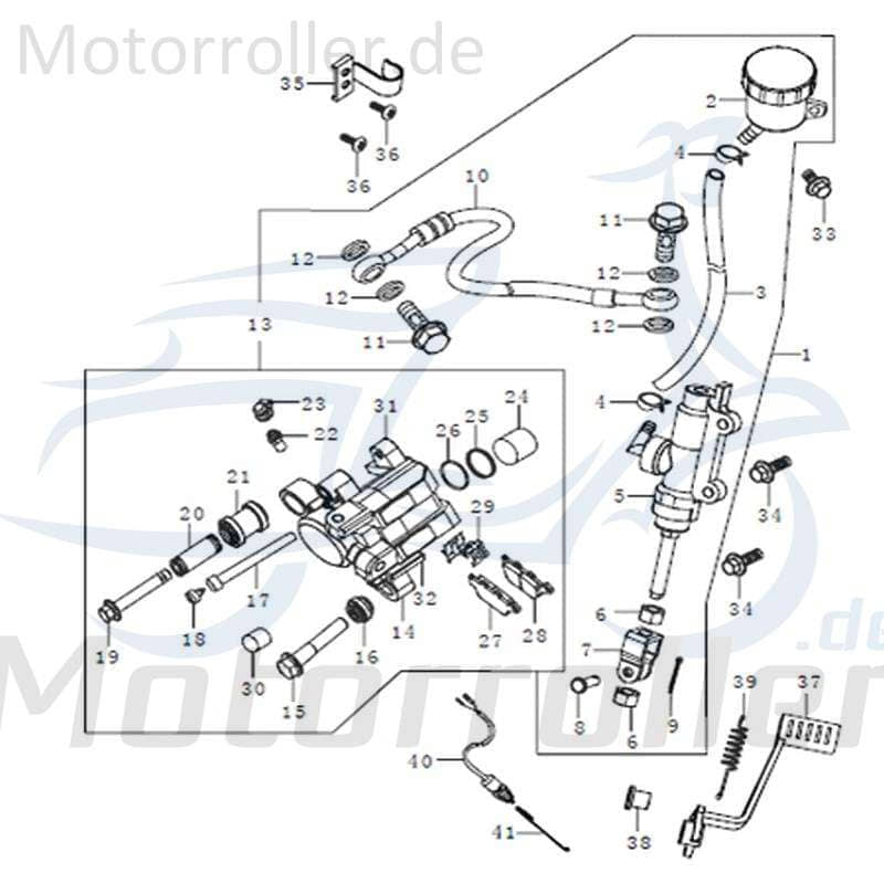 Kreidler STREET 125 DD FEDER Dämpfung 125ccm 4Takt 91378 Motorroller.de Schwingungsdämpfer Ausgleichsfeder Abfederung Masseausgleich 125ccm-4Takt