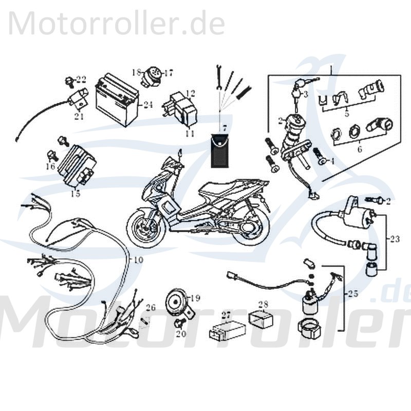 Fernlichtrelais 83653 von Motorroller.de