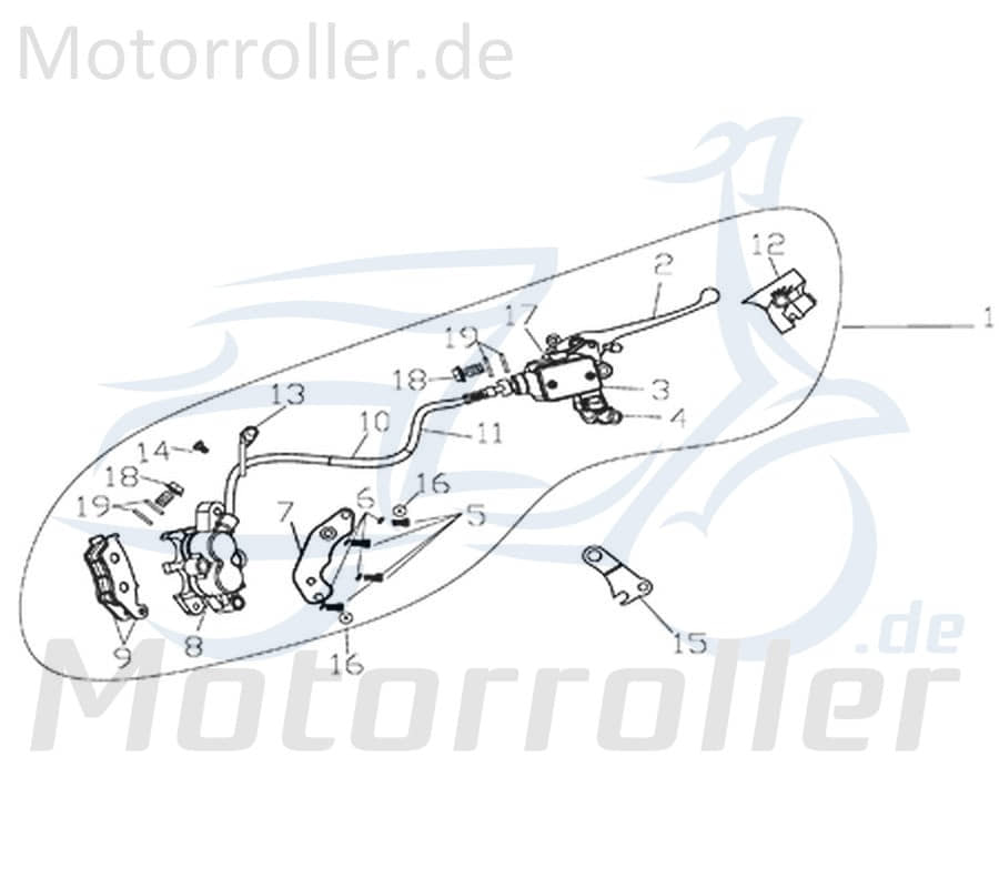 CPI Supermoto 125 DD Halter 125ccm 4Takt Y9B-45530-10-00 Motorroller.de Halterung Haltebügel Halteblech Halte-Blech Halte-Bügel 125ccm-4Takt Motorrad