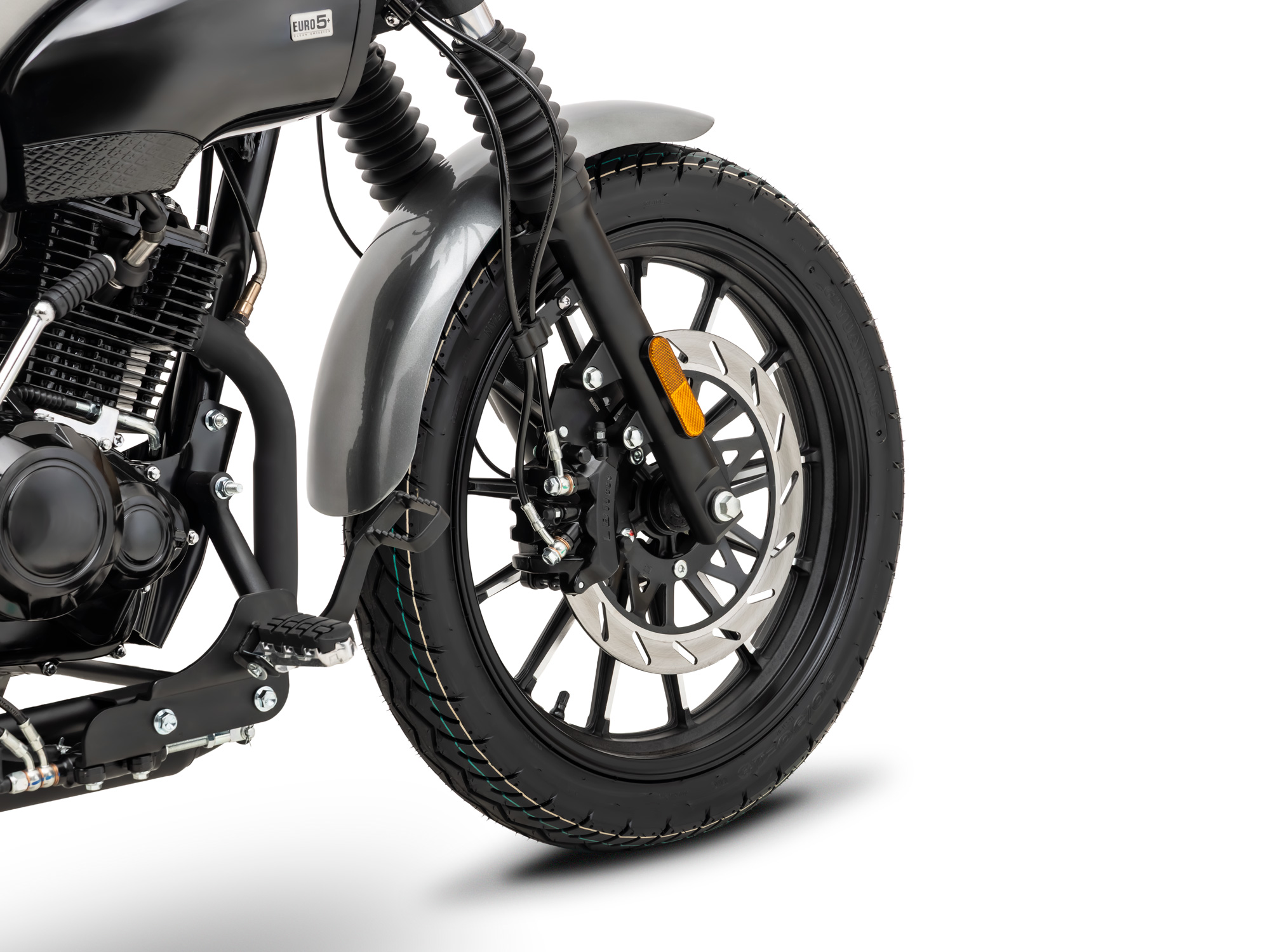 Motorrad Fighter 125 S-RS grau 90 km/h Euro 5+ Schaltmoped Chopper 125ccm 4 Takt Leichtkraftrad Krad Kraftrad