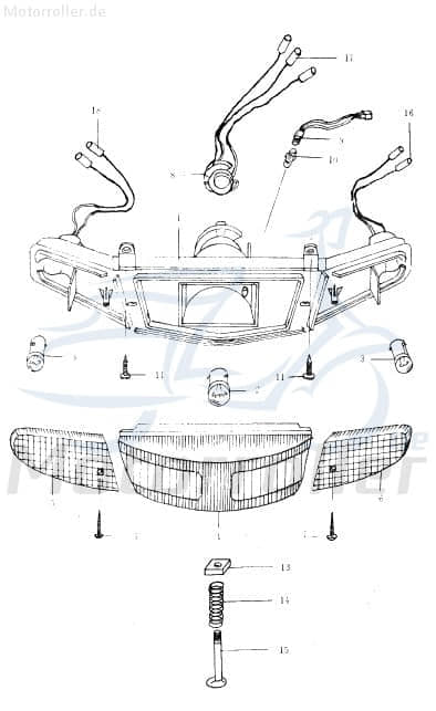 Schraube M8x1.25x30mm mit Bund verzinkt ECM GB-T5789-M8x30 Motorroller.de Bundschraube Maschinenschraube Flanschschraube Flansch-Schraube 139QMB Moped