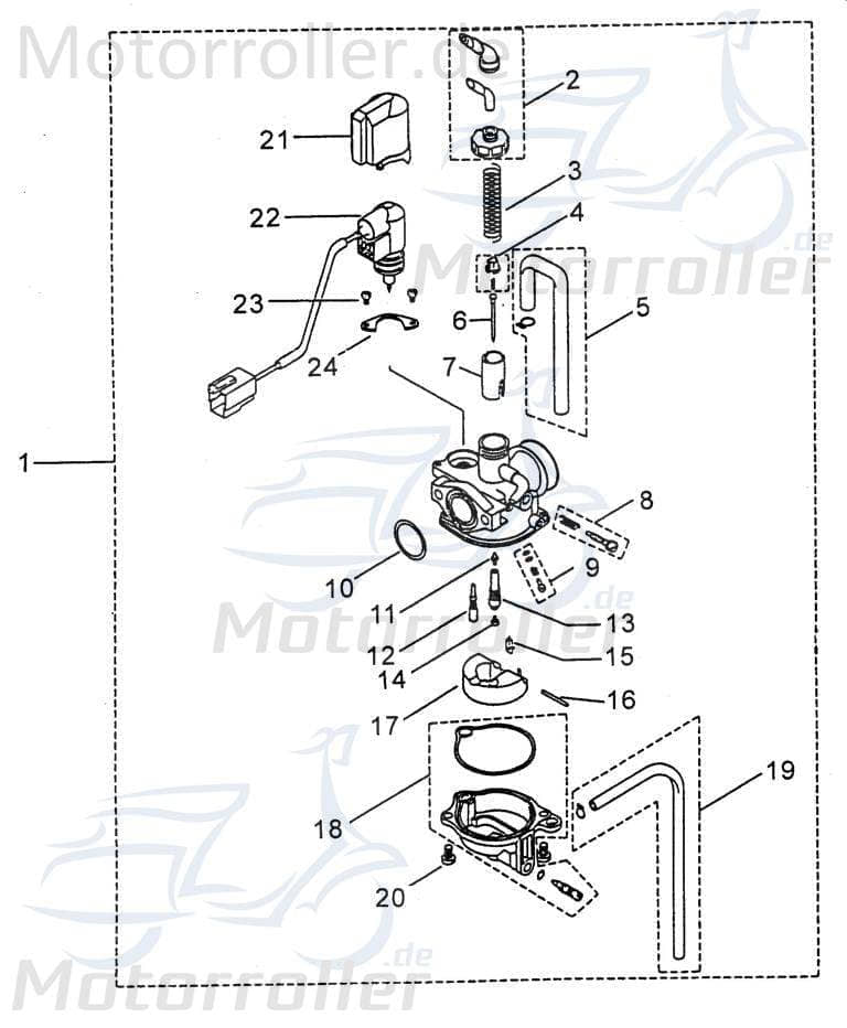 PGO O-Ring G-Max 50 Naked Gummidichtung Dichtring Gummiring D19KT-003-1500 Motorroller.de Oring Gummi-Ring Dicht-Ring PGO 50ccm-2Takt PMX 110 Mokick