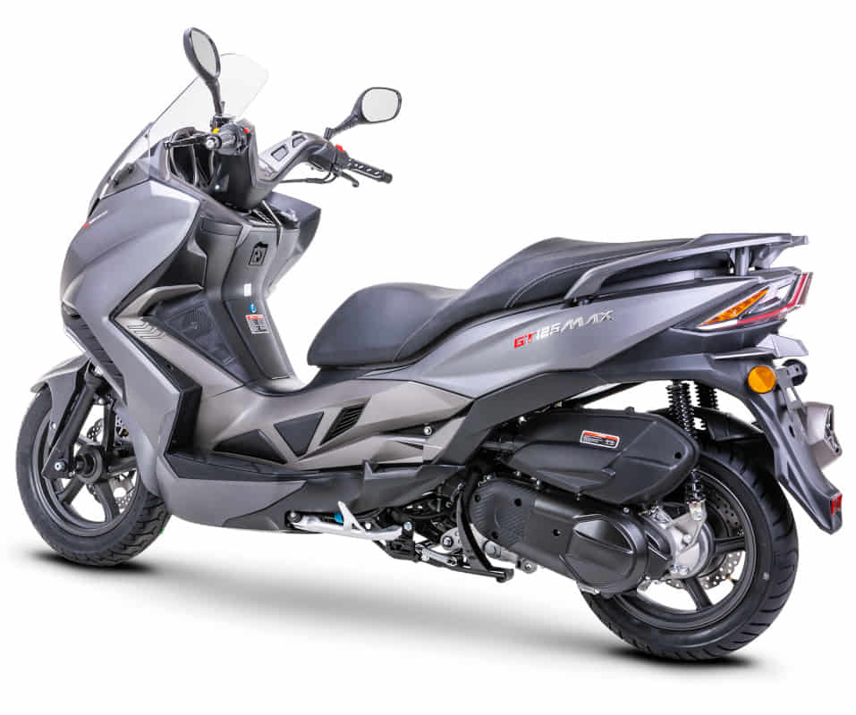 Motorroller Fighter 125 R GT Max silber 95 km/h 4-Ventiler Euro 5+ Großraumroller Leichtkraftrad Scooter 125ccm