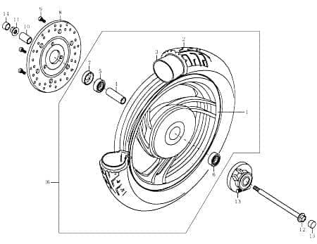 Rex RS750 Wellenlager Kugellager Lager Roller Motorroller.de 50ccm 4Takt 139QMB JSD50QT-13 50cc 4T 139QMA Wälzlager Rillenkugellager