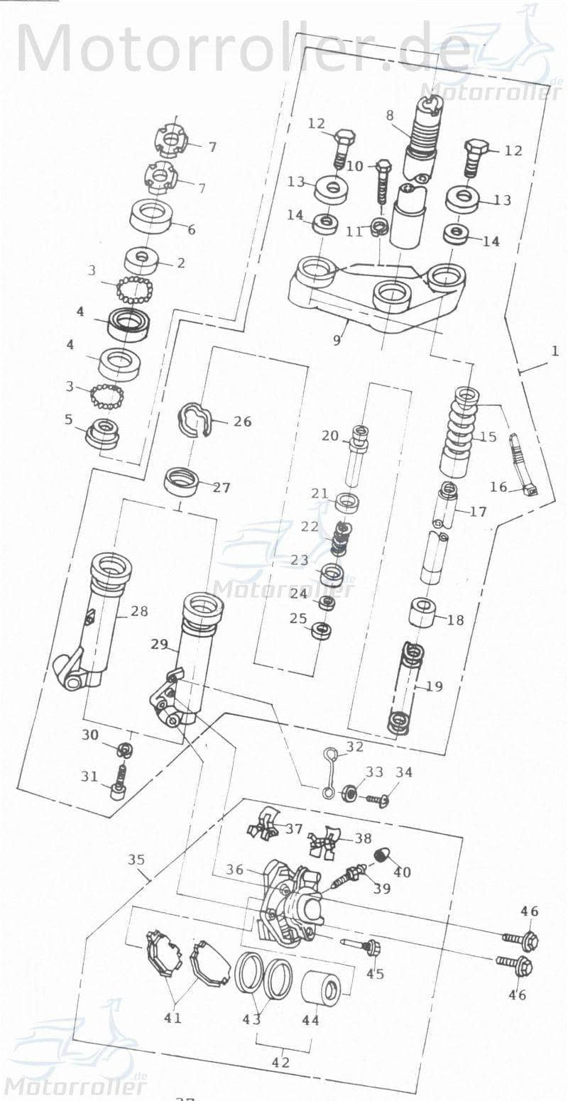 Adly Cat 125 Simmerring Gabel 50ccm 4Takt ABR-96500-2637105 Motorroller.de 26x37x10.5mm Wellendichtring Dichtringe Simmering Simmerringe Simmer-Ring