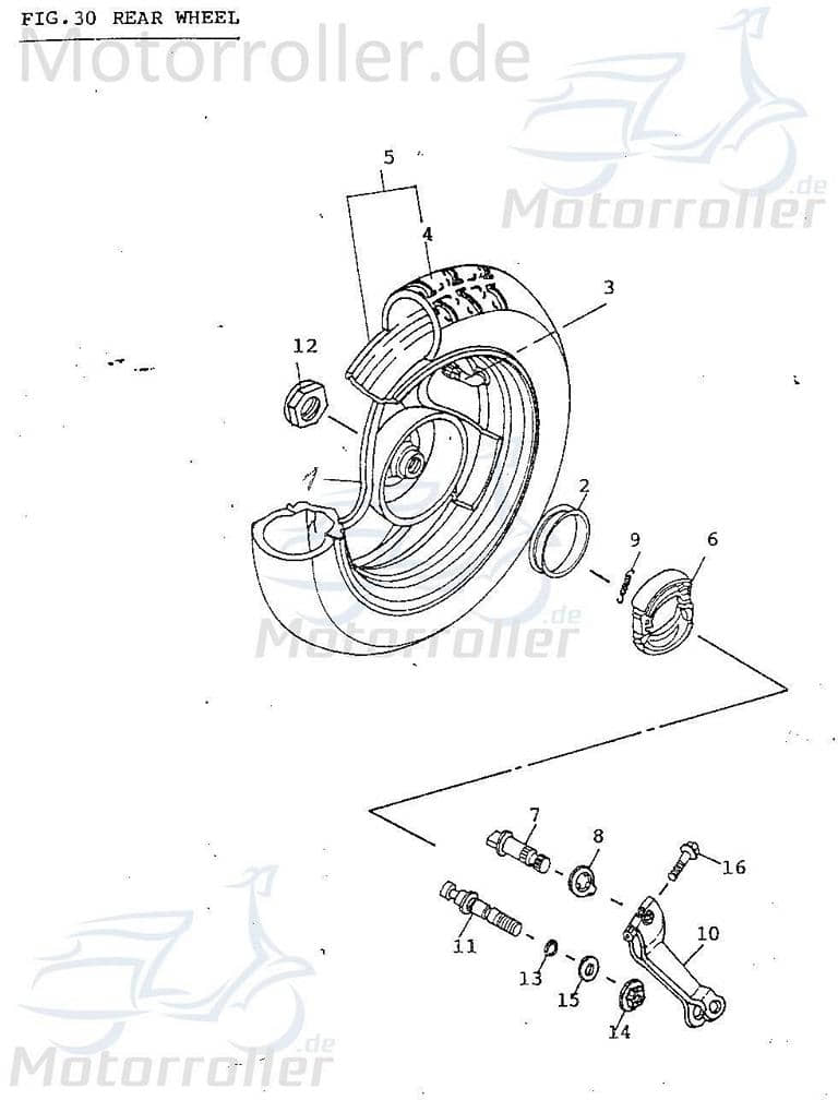 Baotian Land flyer Blechmutter 50ccm 2Takt BAO-821042-TACD-0000 Motorroller.de 4.2mm Klemmmutter Federmutter Schnappmutter 1E40QMB Scooter Motobi