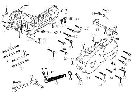 Schraube M6x35mm verzinkt Rex RS450 Bundschraube 50ccm 4Takt Motorroller.de Maschinenschraube Flanschschraube Flansch-Schraube Maschinen-Schraube