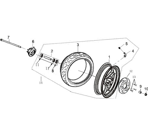 Rex Stratos Montana 50 Vorderrad 2.5x12 50ccm 4Takt 706777 Motorroller.de Vorderradfelge Vorderfelge Vorderrad-Felge vorne Vorder-Felge Vorder-Rad