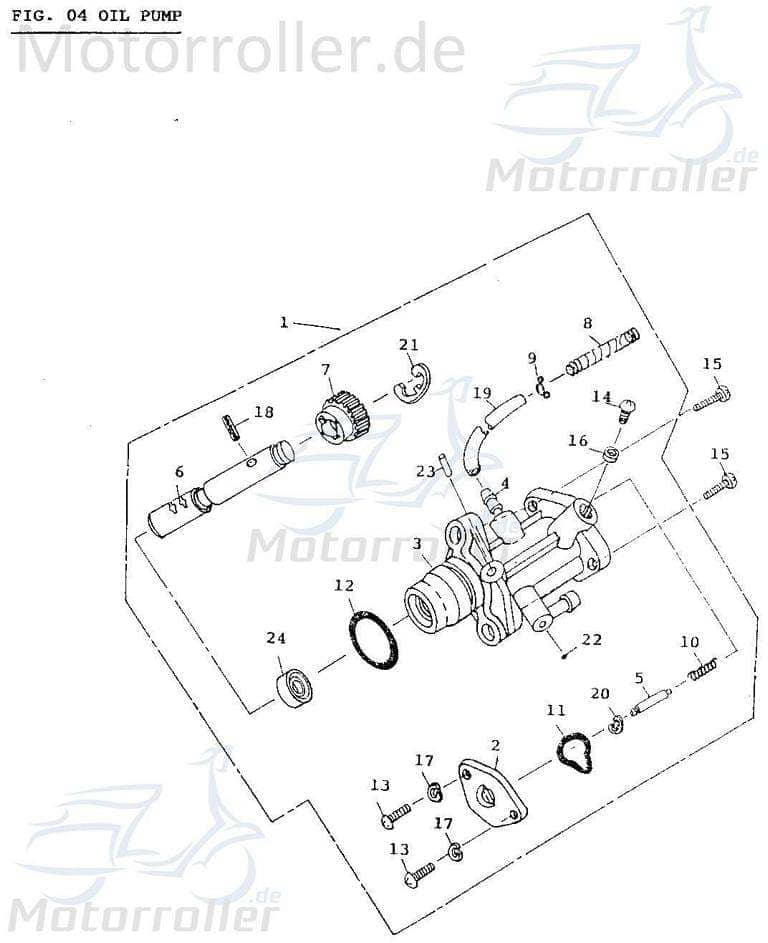 Ölpumpe Automatik 2Takt 50ccm Öl-Pumpe IP13565