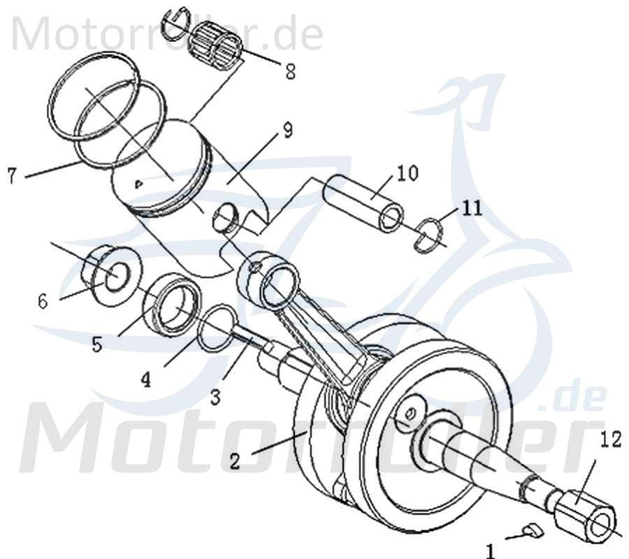 Bundmutter selbstsichernd Kreidler DICE SM 50 LC 50ccm 733041 Motorroller.de Sechskantmutter Flanschmutter Sechskant-Mutter Flansch-Mutter Bund-Mutter