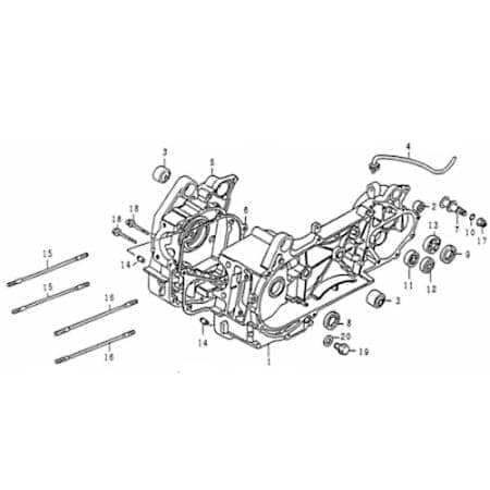 Dichtung Motorgehäuse Mitte 4Takt GY6 Kurbelgehäuse 78232