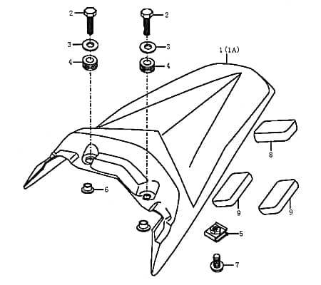 Unterlegscheibe 6mm Distanzhalter Rahmen Motorrad 89025
