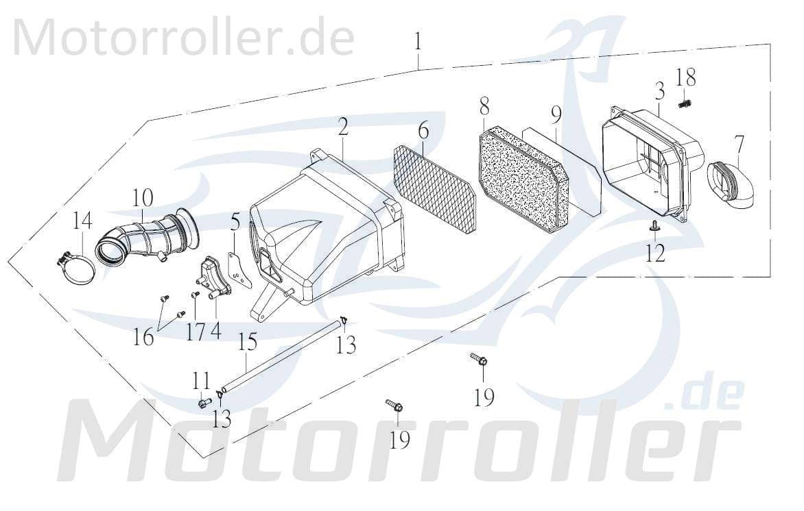 Ansaugstutzen 170ccm 4Takt Kreidler F-Kart 170 81406 Motorroller.de Ansaugkrümmer Ansaugrohr Luftansaugrohr Ansauggummi Anschlussbogen Ansaug-Schlauch