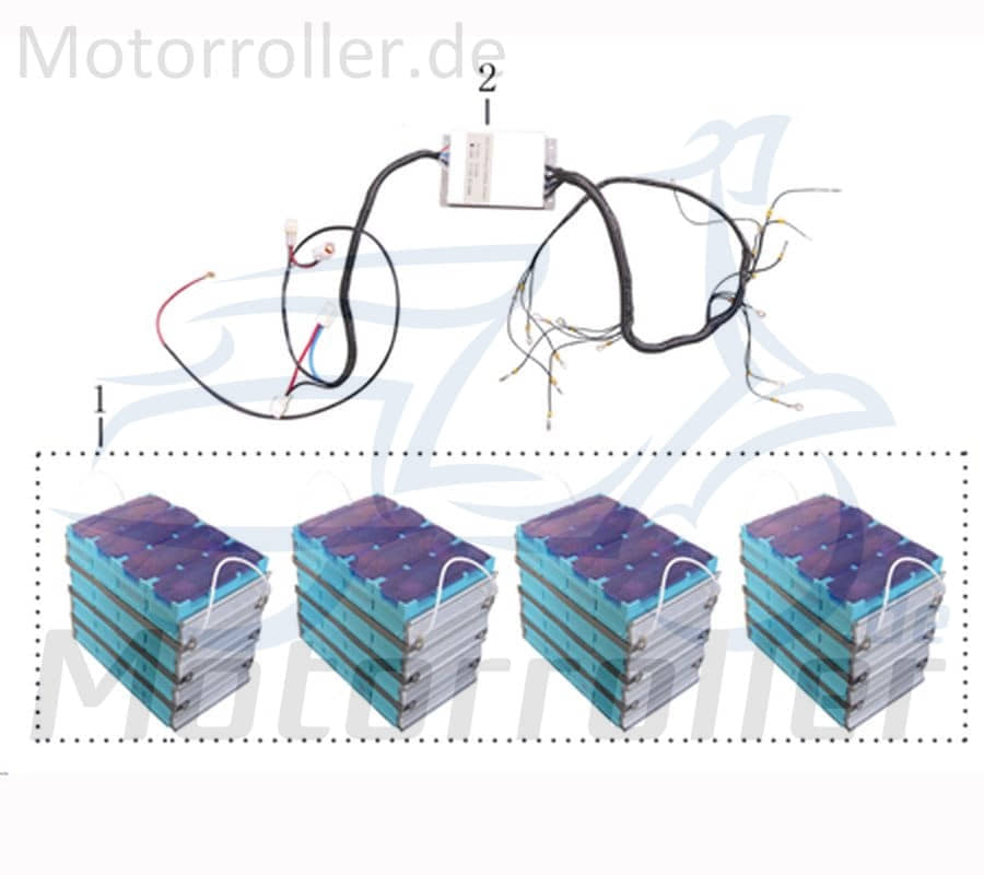 Kreidler Galactica 2.0 Electro Batteriepack 48V 40Ah 706424 Motorroller.de Akkupack Akku-Box Batterieset Elektroroller E-Roller E-Scooter