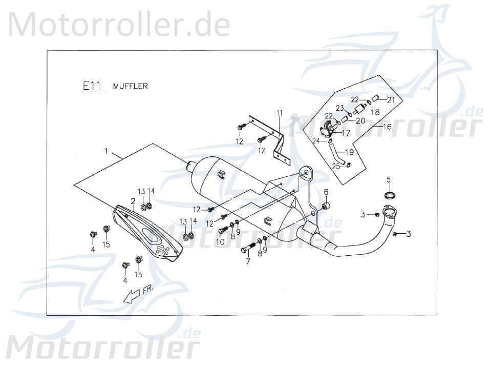 Hitzeschutz Hitzeschild PGO P2281010020 Motorroller.de