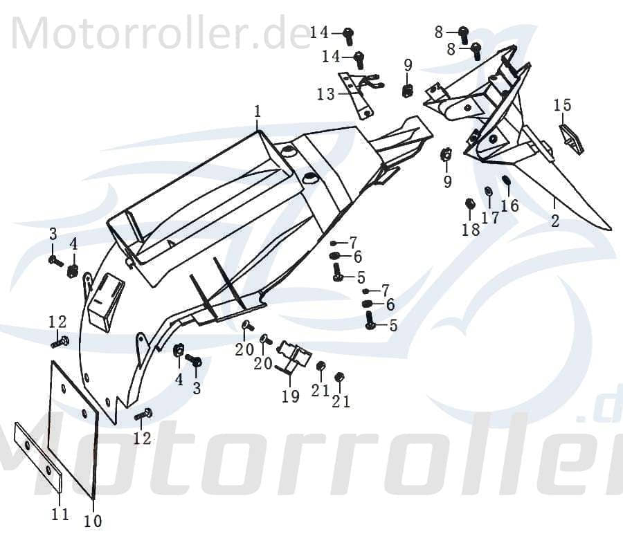 Kreidler STREET 125 DD Halter Befestigung 125ccm 4Takt 91537 Motorroller.de Halterung Haltebügel Halteblech Halte-Blech Halte-Bügel 125ccm-4Takt