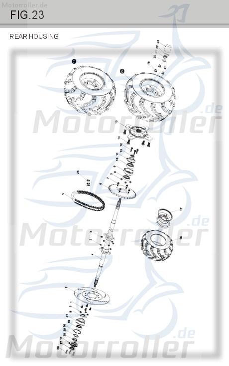 Quadreifen hinten 22x10-10 44F E4 Eppella Buggy 250ccm 4Takt Motorroller.de ATVReifen BuggyReifen UTVReifen Offroad Geländerefen 150ccm-4Takt Tongjian