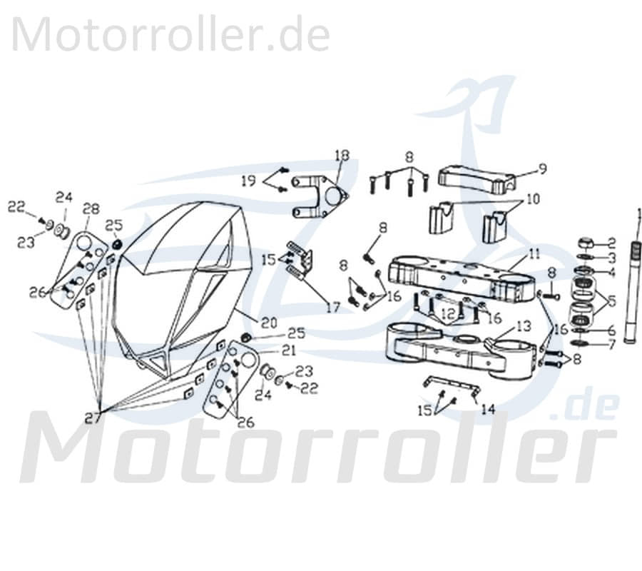 CPI Supermoto 125 DD Kegelrollenlager 125ccm 4Takt Y9B-47012-00-00 Motorroller.de konisches 125ccm-4Takt Motorrad Moped Ersatzteil Service Inpektion
