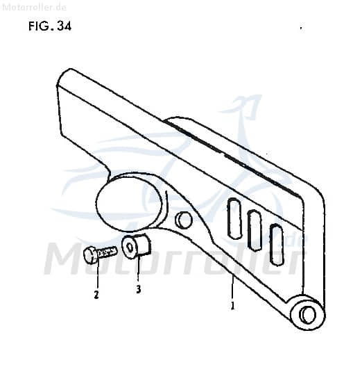 Jincheng Kettenabdeckung  schwarz JC 50 Monkey Repl. 50ccm 61300-A0300 Motorroller.de Motorrad Moped Ersatzteil Service Inpektion