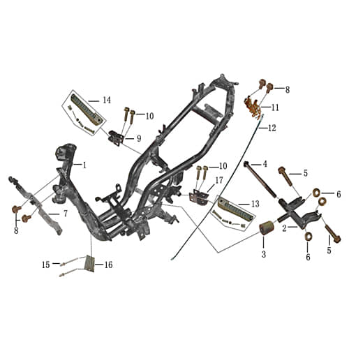 Motorhalter 50ccm 4Takt Kreidler Achse Motor-Halter 1030203-3 Motorroller.de Motorträger Motorhalterung Motor-Halterung Motor-Lager Motor-Träger Rex