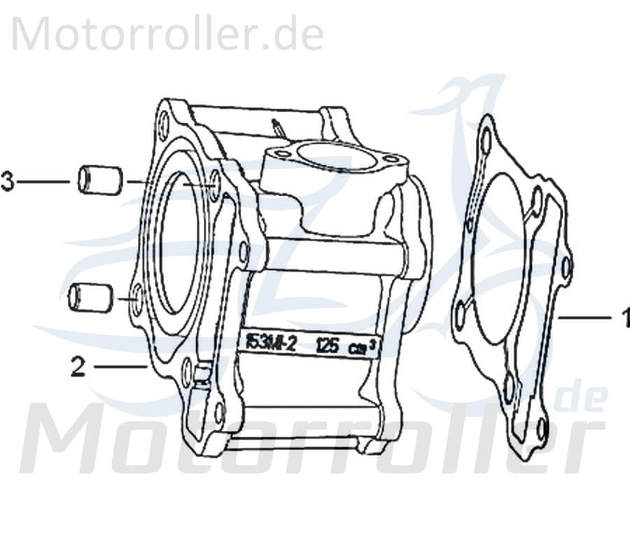 Kreidler Insignio 125 2.0 Zylinderfußdichtung 125ccm 4Takt 139023000000 Motorroller.de Zylinderdichtung Fuß-Dichtung Zylinderfuß-Dichtung 125ccm-4Takt
