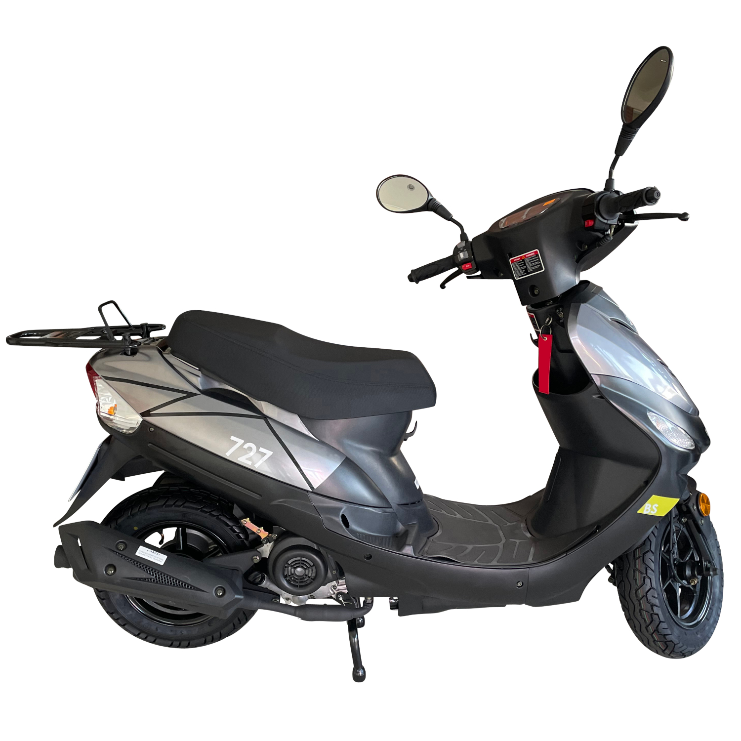 Motorroller GMX 460 Sport R 727 BS 45 km/h 12 Zoll schwarz-silber Euro 5 Mokick Roller Scooter