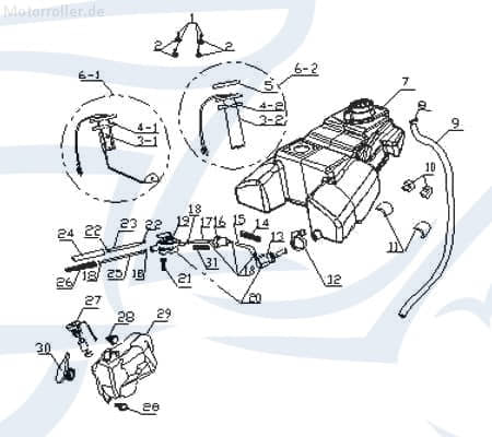 Klemmschelle Kreidler Vabene 50 Halteclip Klemme 50ccm 730289 Motorroller.de Halter 50ccm-2Takt Scooter SMC Moped Ersatzteil Service Inpektion