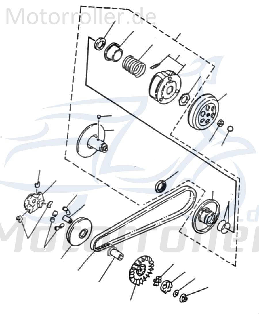Buchse 13x18x31,5mm Variomatik mit Begrenzung Rex 50ccm 2Takt Motorroller.de Hülse Distanzhülse Lagerbuchse Distanz-Hülse Distanzbuchse Passhülse