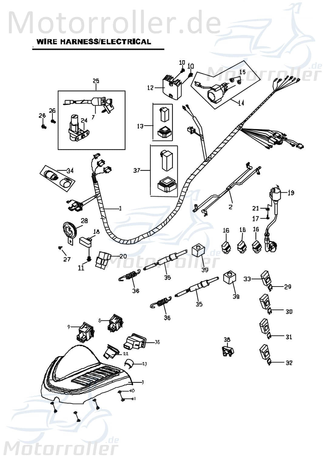 PGO Gleichrichter / Regler Big Max 50 Roller 50ccm 2Takt Motorroller.de Spannungsregler Laderegler Stromregler Lade-Regler Spannungs-Regler Scooter