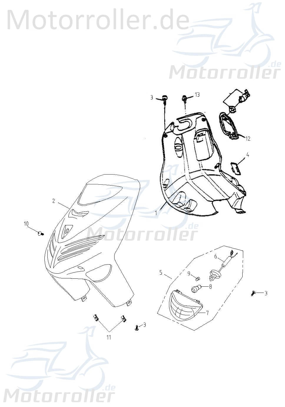 Adly Handschuhfachdeckel Super Sonic 50 Abdeckung 50ccm 2Takt Motorroller.de Gepäckfach vorn 50ccm-2Takt Scooter Thunder Bike TB 50 Ersatzteil Service