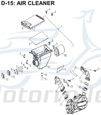 Aeon Cobra 320 Kanal Ansaugrohr 320ccm 4Takt 17257-158-000 Motorroller.de Luftfilterkasten Lufteilass Quad ATV UTV Ersatzteil Service Inpektion