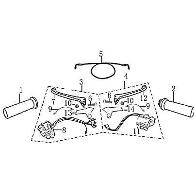 Schaltereinheit rechts Schalterarmatur 701583