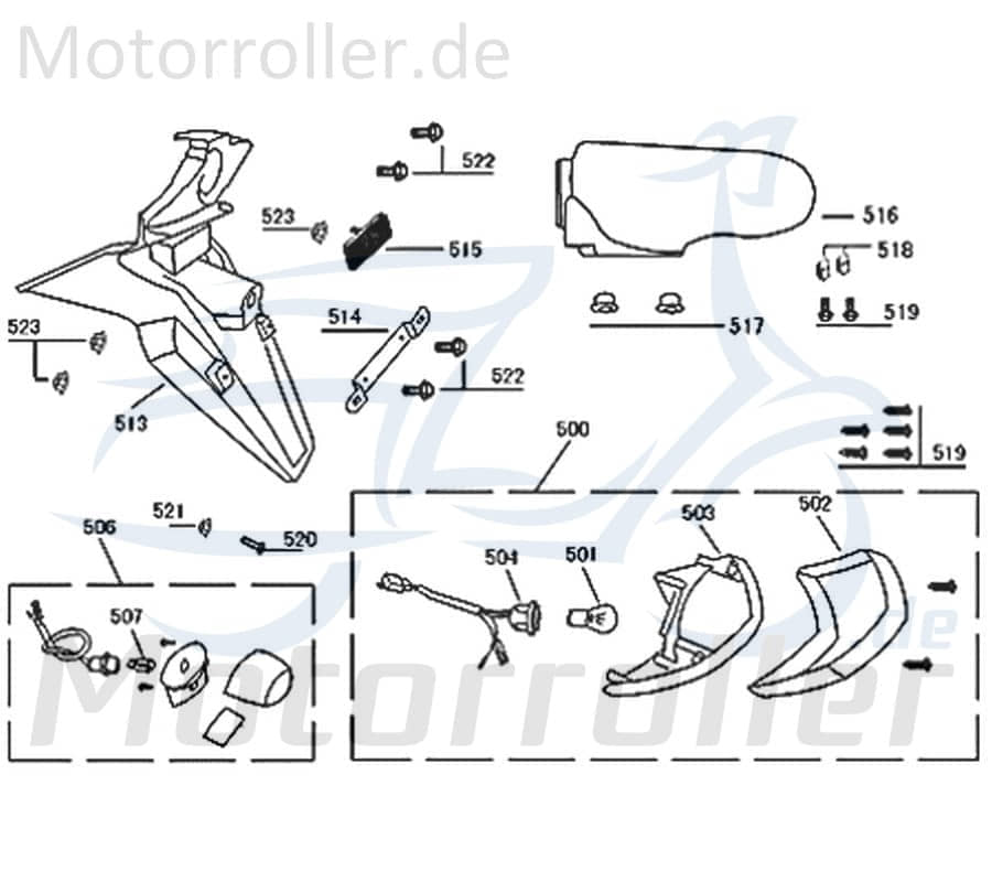 Kreidler Florett 2.0 2.1 RS City Kennzeichenhalter schwarz 740986 Motorroller.de Nummernschildhalter Befestigung Halterung Nummernschild Kennzeichen