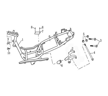 Anschlaggummi Motorträger D=2cm, Bohrung 1cm 4T 125cc 7
