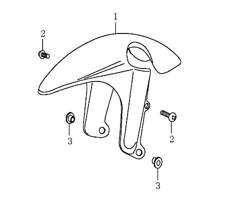 Rex Monza 50 Race Urban Vorderradabdeckung 50ccm 4Takt 706508 Motorroller.de vorn Kotflügel Front-Kotflügel Scooter Jonway Ersatzteil Service