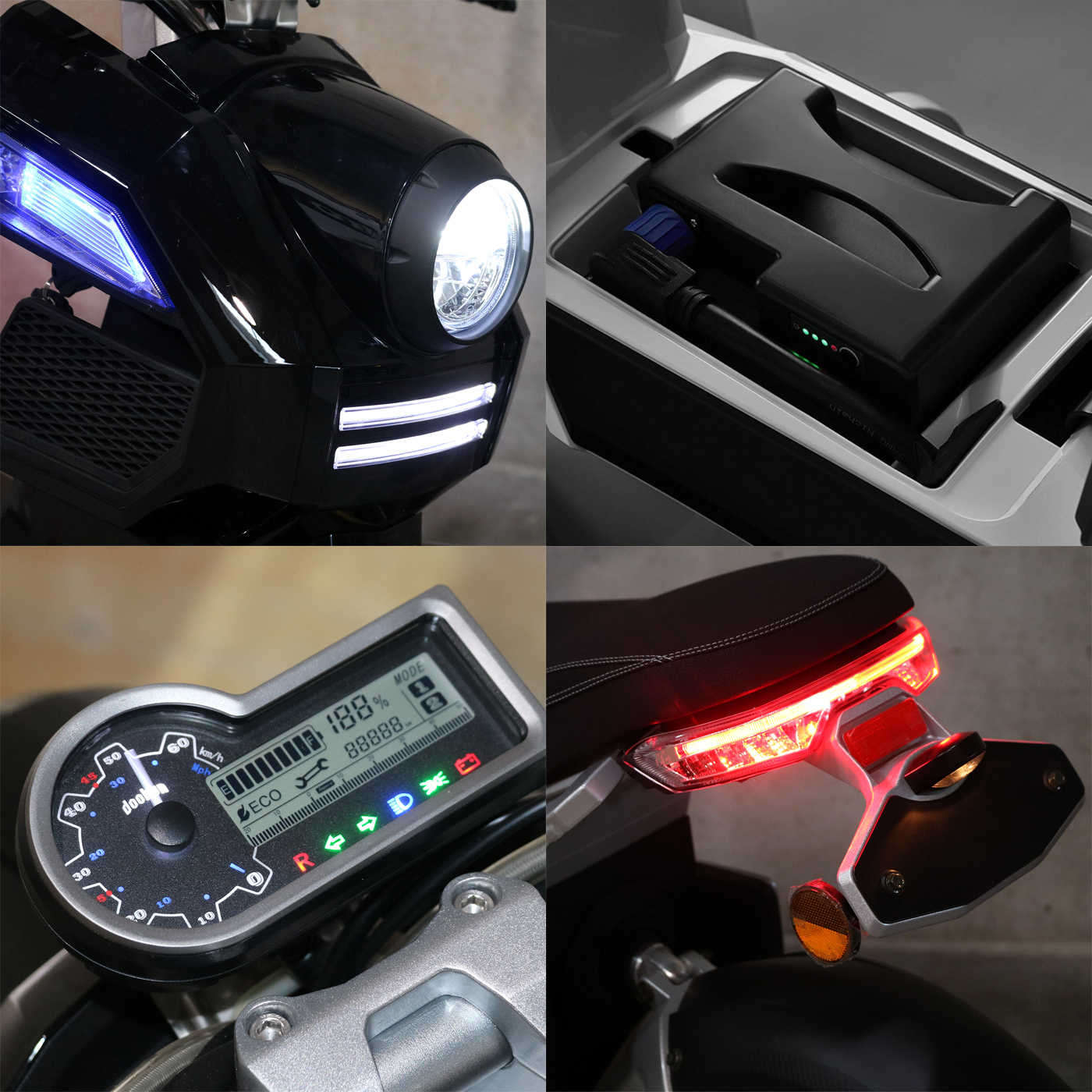 Dreirad Scoody E3 Trike IT-Z 45 km/h schwarz 1490 Watt Elektroroller E-Scooter E-Roller E-Dreirad E-Trike Dreiradroller Mokick