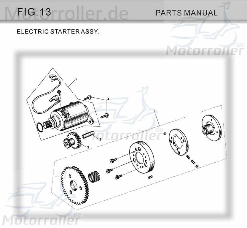 Ritzel Tongjian Strassenbuggy 150 III Kettenrad 150ccm 4Takt Motorroller.de Zahnrad Steuerrad Ketten-Rad Zwischenrad Steuer-Rad Zahn-Rad Getrieberad